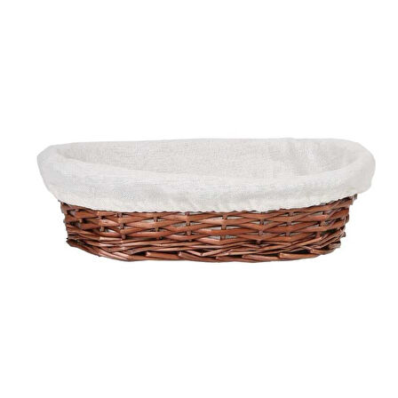 Hasır Bezli Oval Sepet 20 Cm
