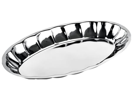 Diplomat Desenli Kayık Tabak 22 Cm (12 Adet)