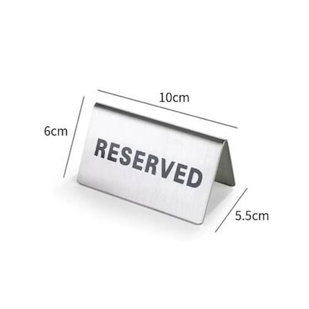 Paslanmaz Çelik Masa Üstü Rezerve 10*6 Cm - 6 Adet