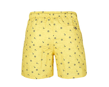Miami Beach 204 Sarı Desenli Erkek Sort 204-SARI-DESENLI-ERKEK-SORT Erkek Şort Mayo Sarı