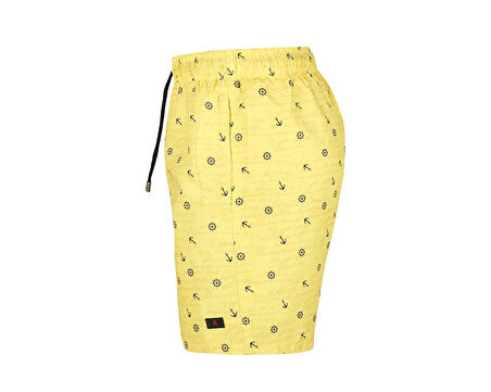 Miami Beach 204 Sarı Desenli Erkek Sort 204-SARI-DESENLI-ERKEK-SORT Erkek Şort Mayo Sarı