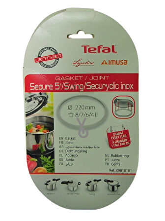 Tefal Secure 5 Kapak Lastiği 4,5L, 6L, 220mm