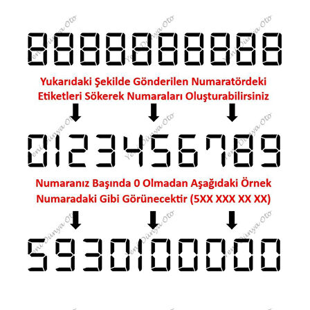 Cama Vantuzlu Oto Araç içi Telefon Numaratör,Telefon No Gösterici Beyaz-Yeşil YDNMR026