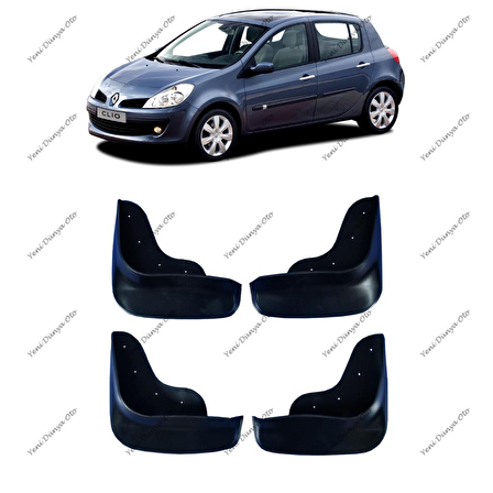 Renault Clio 3 2005-2012 4lü Paçalık, Çamurluk, Tozluk REN0KX002