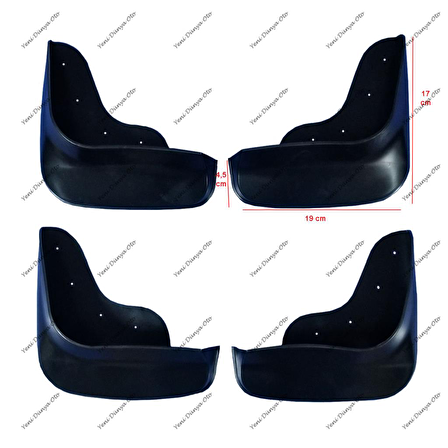 Toyota Corolla 2002-2006 4lü Paçalık Çamurluk Tozluk TYT0KX007
