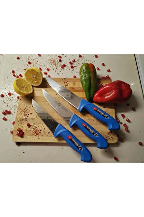Solingen Blue Series 3 Lü Kasap(ET)Bıçağı Seti