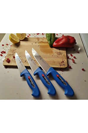 Solingen Blue Series 3 Lü Kasap(ET)Bıçağı Seti