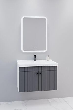 Avien 80 Cm Banyo Dolabı Cmr Led Aynalı - Boy Dolap Hariç