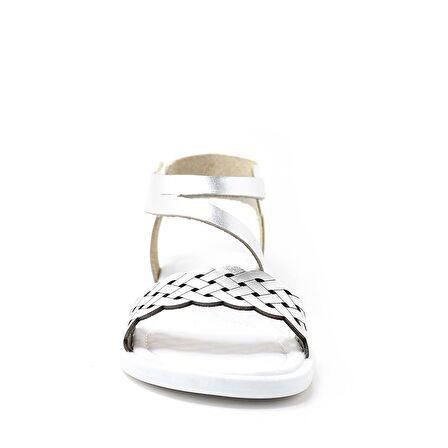 Artico Etoile Hakiki Deri Vaketa Gümüş Gri Kız Çocuk Sandalet