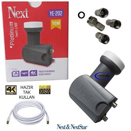 Next 2'Li Twin Lnb+20 Metre Next Kablo+4 Adet Contalı Konnektör