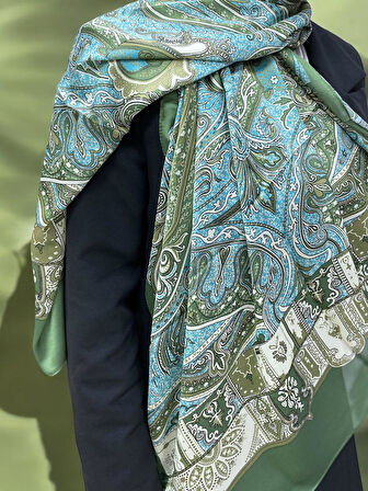 ARMANDA ETHNIC VUAL ŞAL -YEŞİL - 4456-02