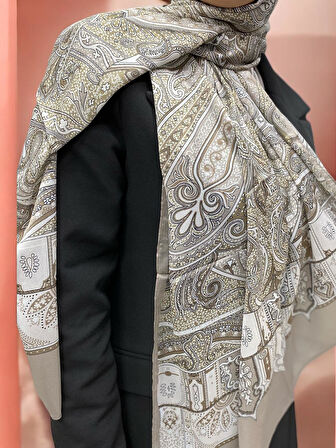 ARMANDA ETHNIC VUAL ŞAL - BEJ - 4456-07