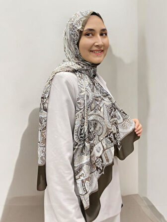 ARMANDA ETHNIC VUAL ŞAL - KAHVERENGİ - 4456-12