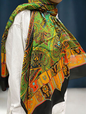 ARMANDA ETHNIC VUAL ŞAL - LACİVERT - 4456-17