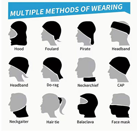 Kedi Desenli Buff / Boyunluk