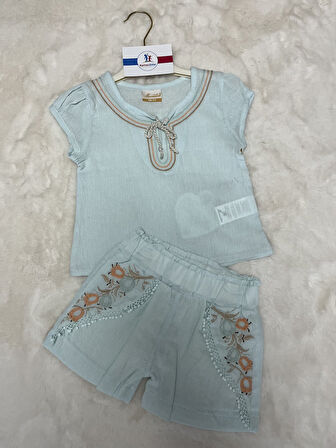 Müslin Şortlu Kısakollu Takım