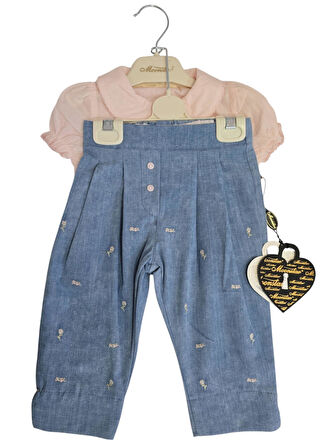 Babydoll 2li Takım Moonstar Pembe