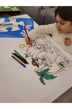 Funny Mat Washable Puzzle - Sevimli Dostlar