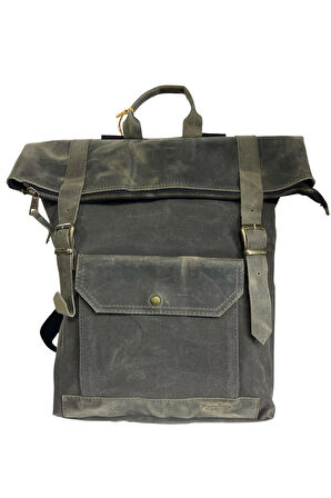 Kanvas Deri Su Geçirmez Design Unisex Gezi Okul Seyahat Kamp Sırt Çantası