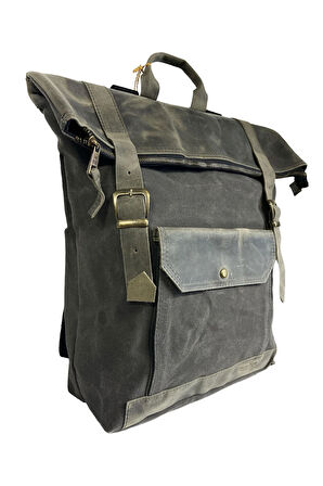 Kanvas Deri Su Geçirmez Design Unisex Gezi Okul Seyahat Kamp Sırt Çantası