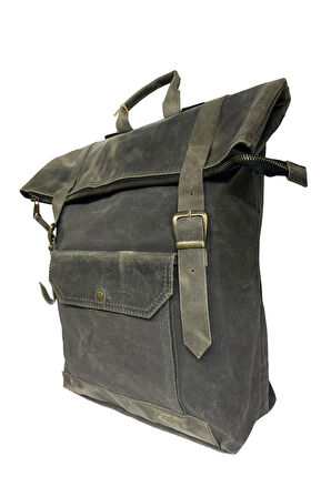 Kanvas Deri Su Geçirmez Design Unisex Gezi Okul Seyahat Kamp Sırt Çantası