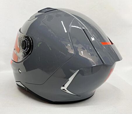 MT Kask Mt Revenge 2 S A12 Motosiklet Kaskı Parlak Gri L