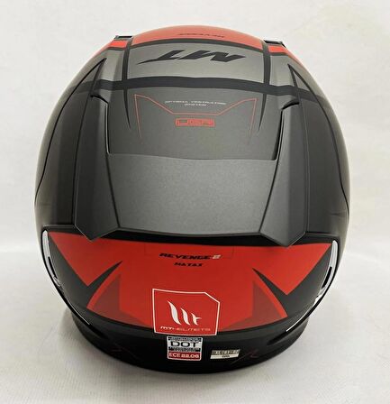 MT Kask Mt Revenge 2 S Hatax B5 Motosiklet Kaskı Kırmızı - Mat Siyah XL