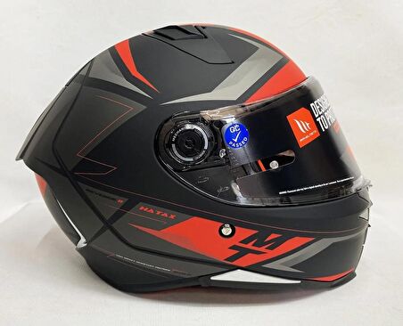 MT Kask Mt Revenge 2 S Hatax B5 Motosiklet Kaskı Kırmızı - Mat Siyah XL