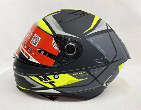 MT Kask Mt Revenge 2 S Hatax C3 Motosiklet Kaskı Mat Sarı - Siyah L