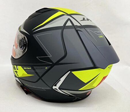 MT Kask Mt Revenge 2 S Hatax C3 Motosiklet Kaskı Mat Sarı - Siyah L