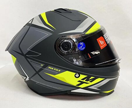 MT Kask Mt Revenge 2 S Hatax C3 Motosiklet Kaskı Mat Sarı - Siyah L
