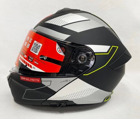 Kask Mt Genesis Sv Talo B2 Çene Açılır Motosiklet Kaskı Mat Siyah - Sarı M
