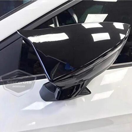 Seat İbiza MK5 2017 Sonrası Batman Yarasa Ayna Kapağı Piano Black ABS Plastik