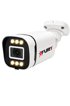 FURY 7 Kameralı 5MP Lens 1080P 6 Warm LED Renkli Gece Görüşlü Güvenlik Kamera Sistemi 500GB 1606