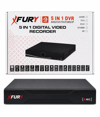 FURY 10 Kameralı 5MP Lens 1080P 6 Warm LED Renkli Gece Görüşlü Güvenlik Kamera Sistemi 250GB 1606