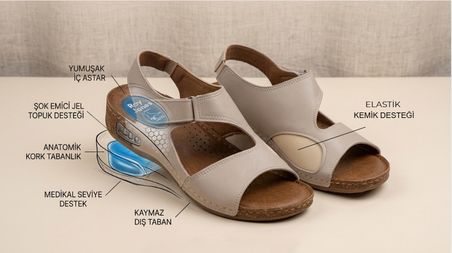 ROY&JONES KADIN ANOTOMIK/KEMİK DESTEKLİ SANDALET K500-101
