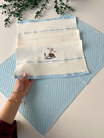 SARRA 40X60 2'Lİ NAKIŞLI KURULAMA BEZİ-ÇAPA