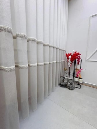 NİVEMESHOME PETEK VİZON  1/3 PİLELİ  TÜL PERDE