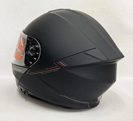 Mt Genesis A1 Güneş VizörlüÇene Açılır Motosiklet Kaskı Mat Siyah L