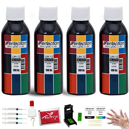 Perfection Canon iP2700 / MX410 / MX420 / Yazıcı Uyumlu Mürekkep Kartuş Dolum Seti 4 x 100 ML