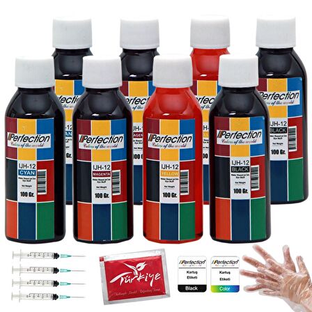 Perfection Canon Genel Kartuş Dolum Seti 8 x 100 ML