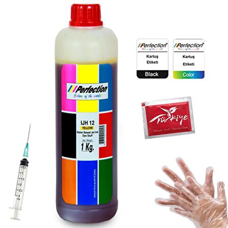 Perfection Epson Ecotank L6160 L6170 L6190 Yazıcı Uyumlu Mürekkep 1 KG Sarı