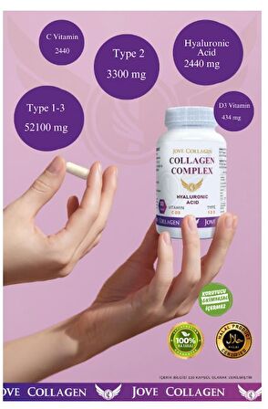 Jove Collagen 120 Tablet Tip 1-2-3hidrolize Kollajen C Vitamini D Vitamini Hyaluronik Asit