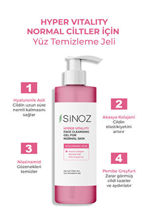 Sinoz Normal Ciltler için Yüz Temizleme Jeli 400ML