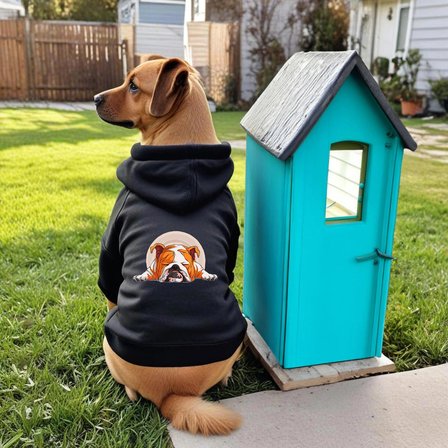 Siyah sleepy Baskili ici polarli Köpek Kıyafeti Sweatshirt