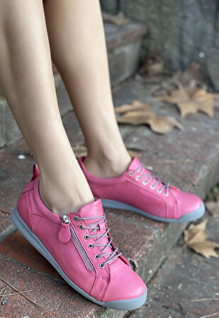 HAKİKİ DERİ ORTOPEDİK TERMO TABAN BAĞCIKLI FERMUARLI GÜNLÜK CASUAL AYAKKABI 7610