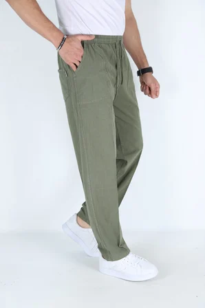 Toprak Erkek Hambez Lastikli Rahat Kalıp Pamuk Eşofman Alt Pantalon