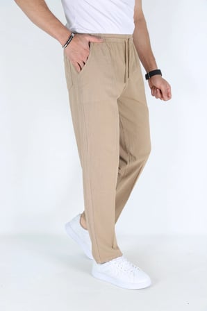 Asit Mavi Erkek Hambez Lastikli Rahat Kalıp Pamuk Eşofman Alt Pantalon