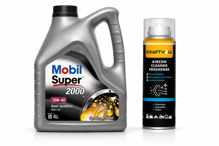 MOBİL SÜPER 2000 X1 10W-40 MOTOR YAĞI 4 Litre + Klima Bombası 200 ml