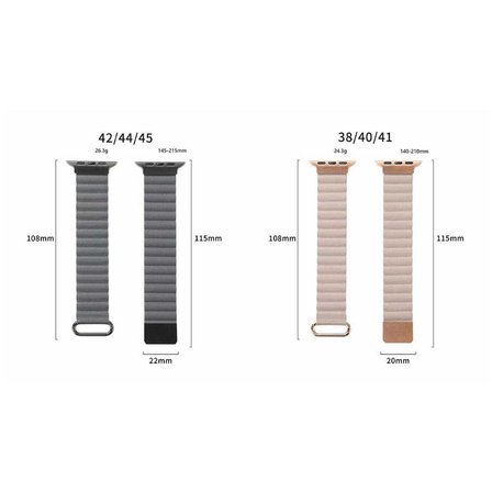 Gpack Apple Watch SE uyumlu 44mm Kordon Strap Metal Toka Pu Deri KRD78